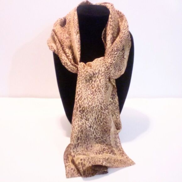 Vintage Oscar de la Renta Animal Print Rectangular Scarf - Picture 1 of 5